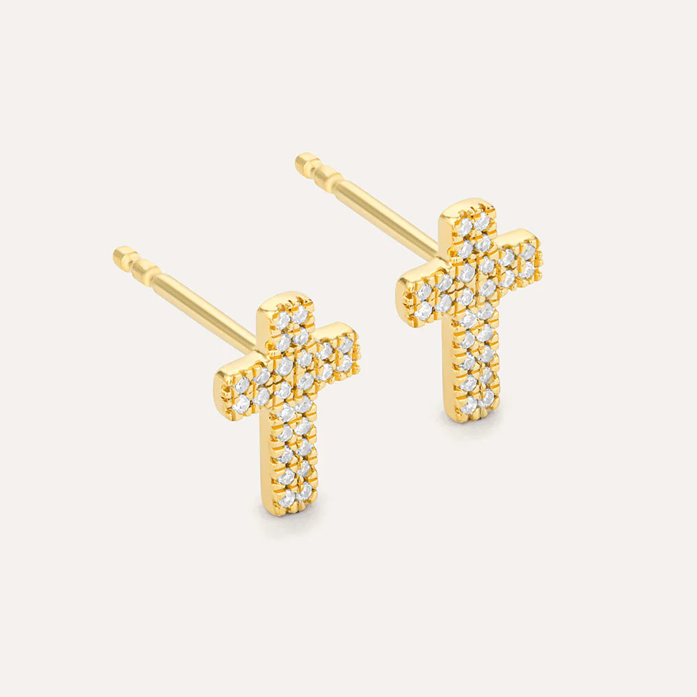 Small Cross Studs