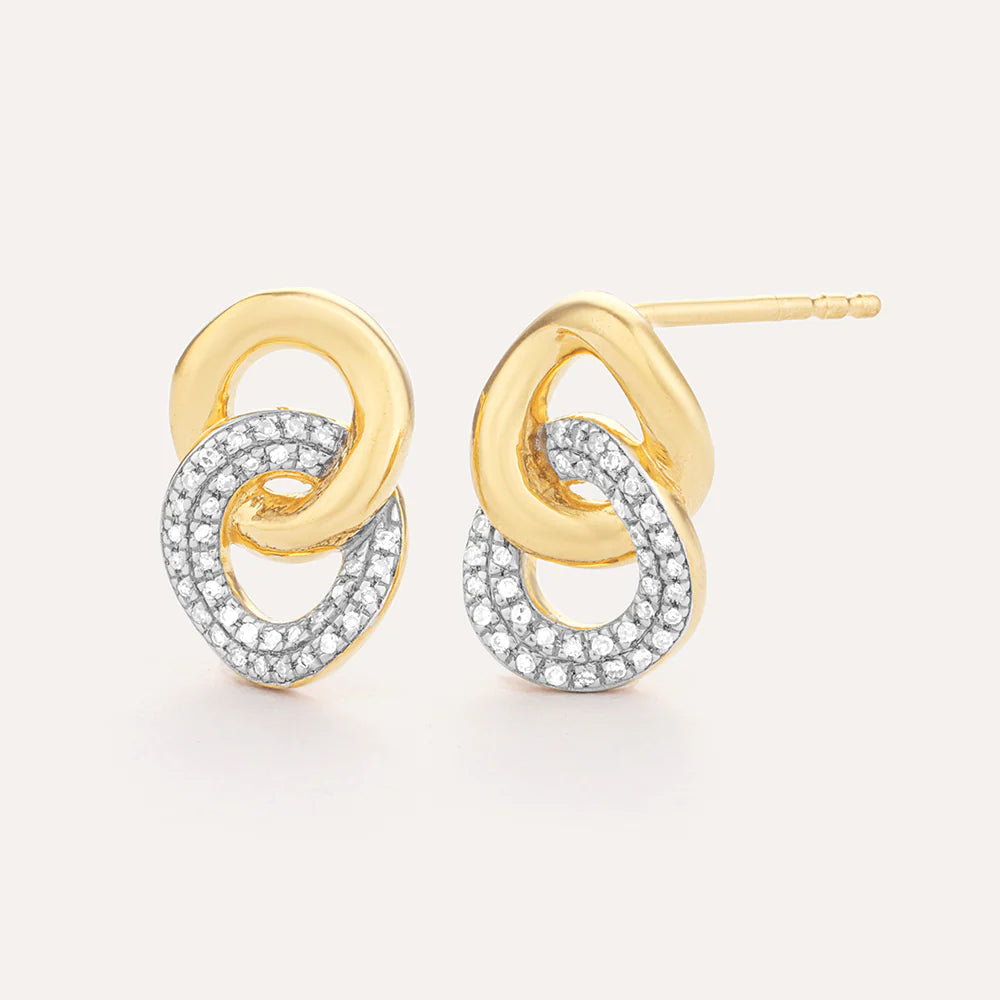 Entwined Disc Earrings