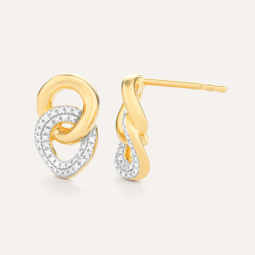 Entwined Disc Earrings