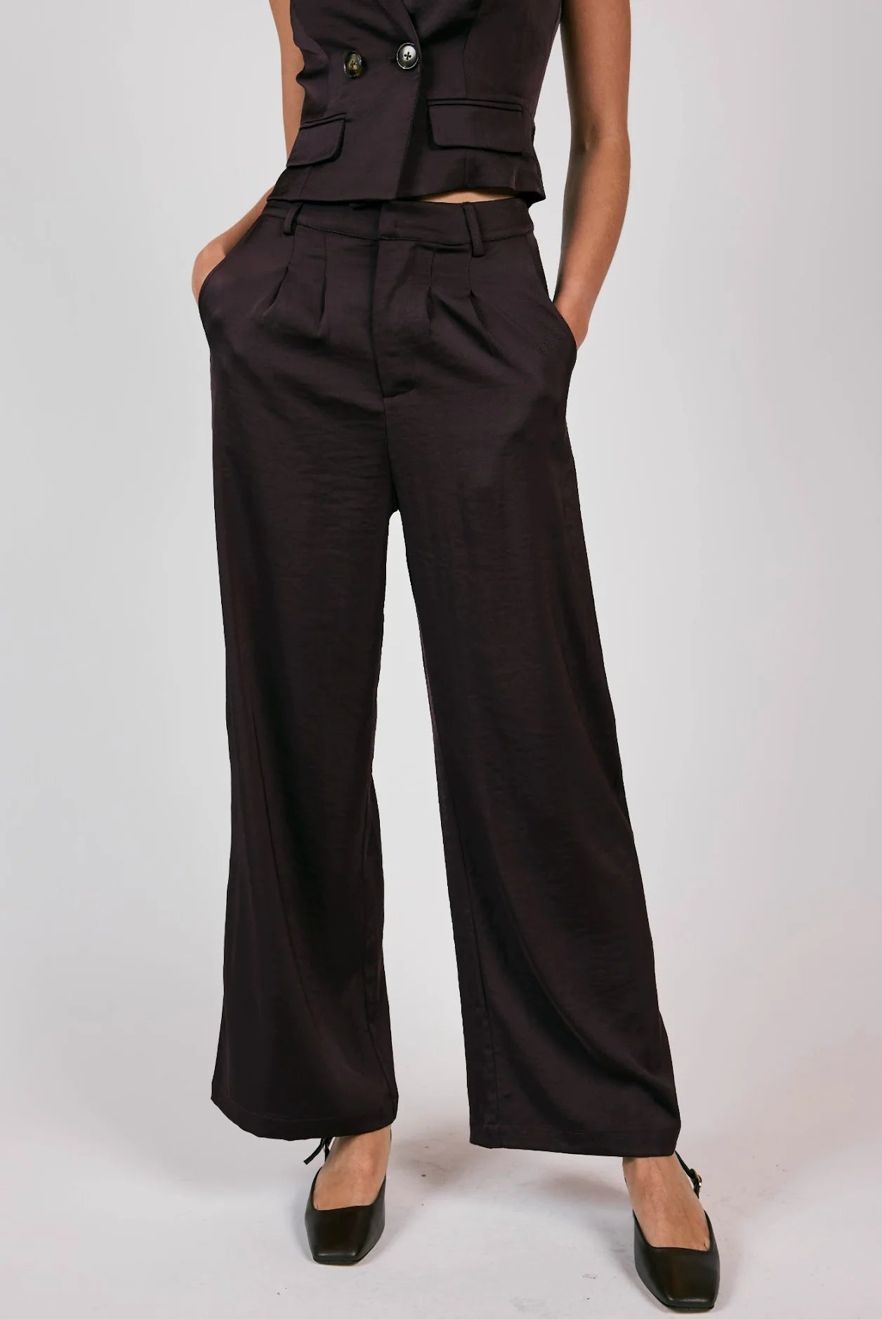 Midnight Plum Culture Satin Pant