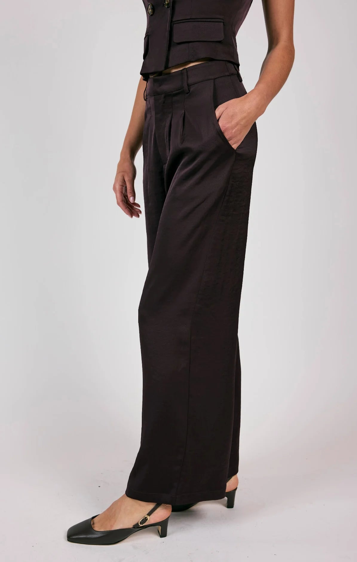 Midnight Plum Culture Satin Pant