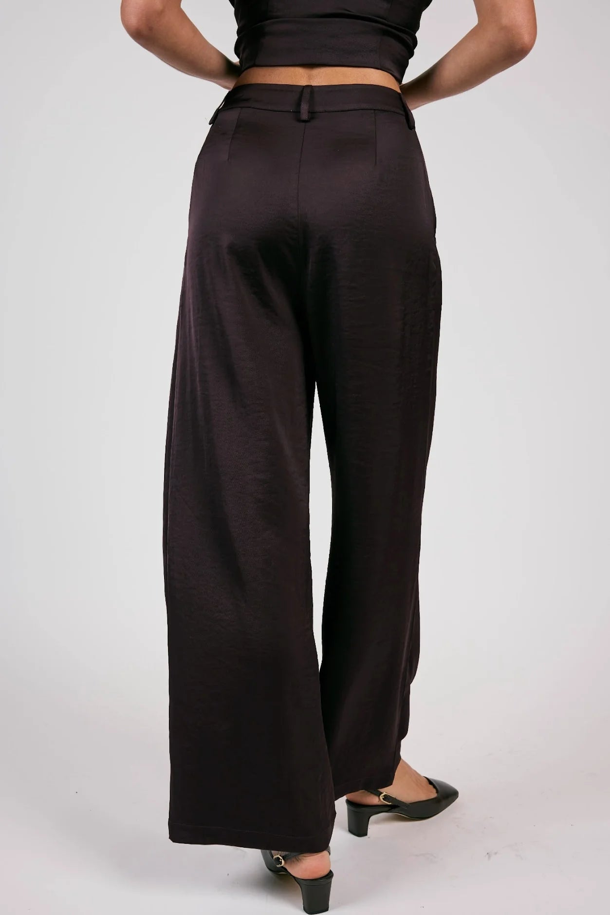 Midnight Plum Culture Satin Pant