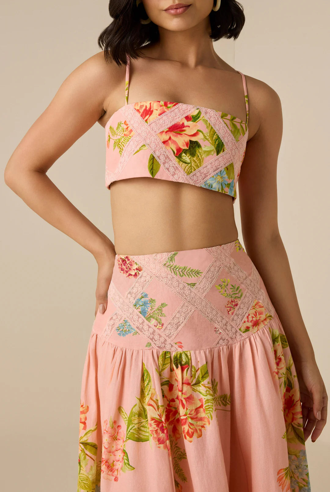 Peach Dhun Bustier Top