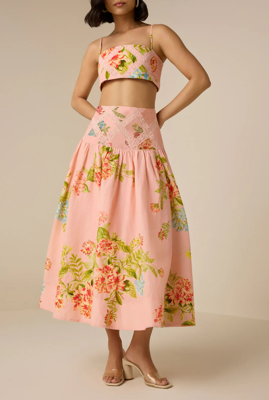 Peach Dhun Bustier Top