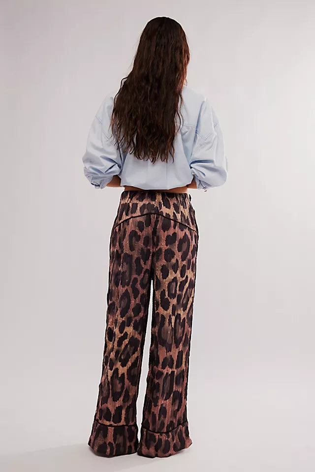 Leopard All Out Satin Pants