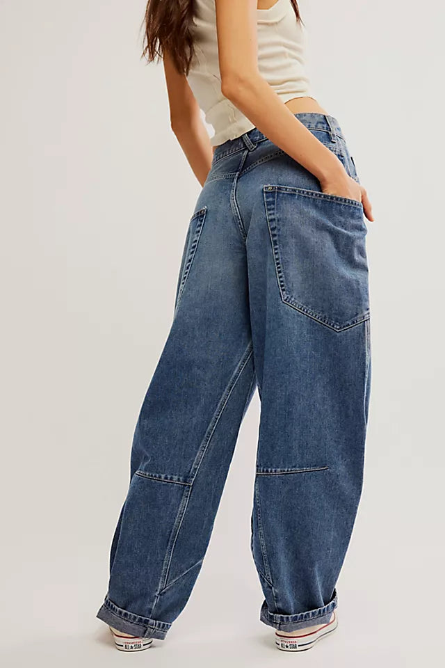 Beatrix Indigo Barrel Jeans