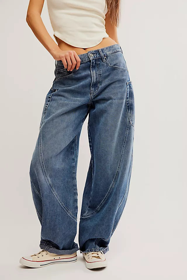 Beatrix Indigo Barrel Jeans