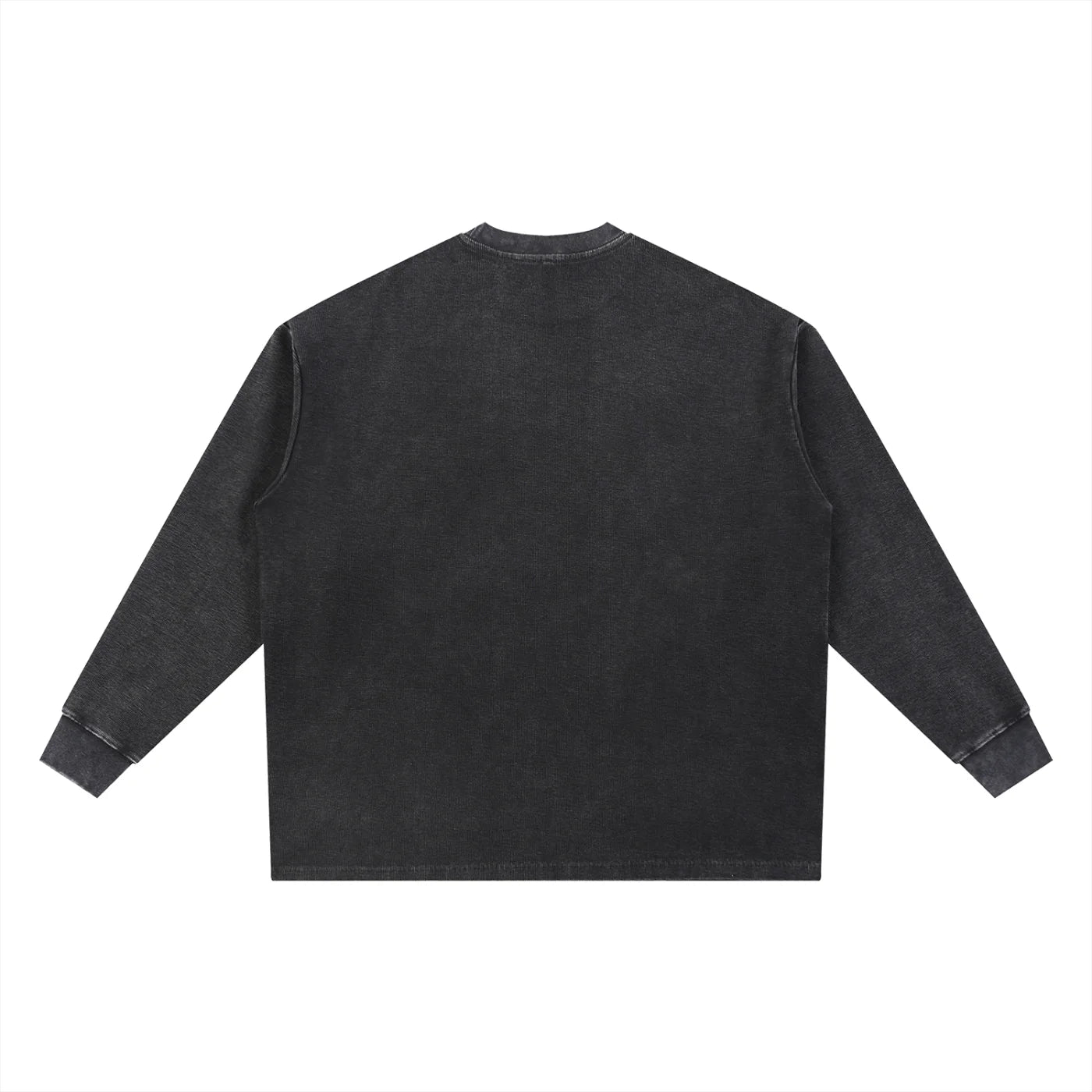 Black Perfect Match Waffle Long Sleeve Shirt