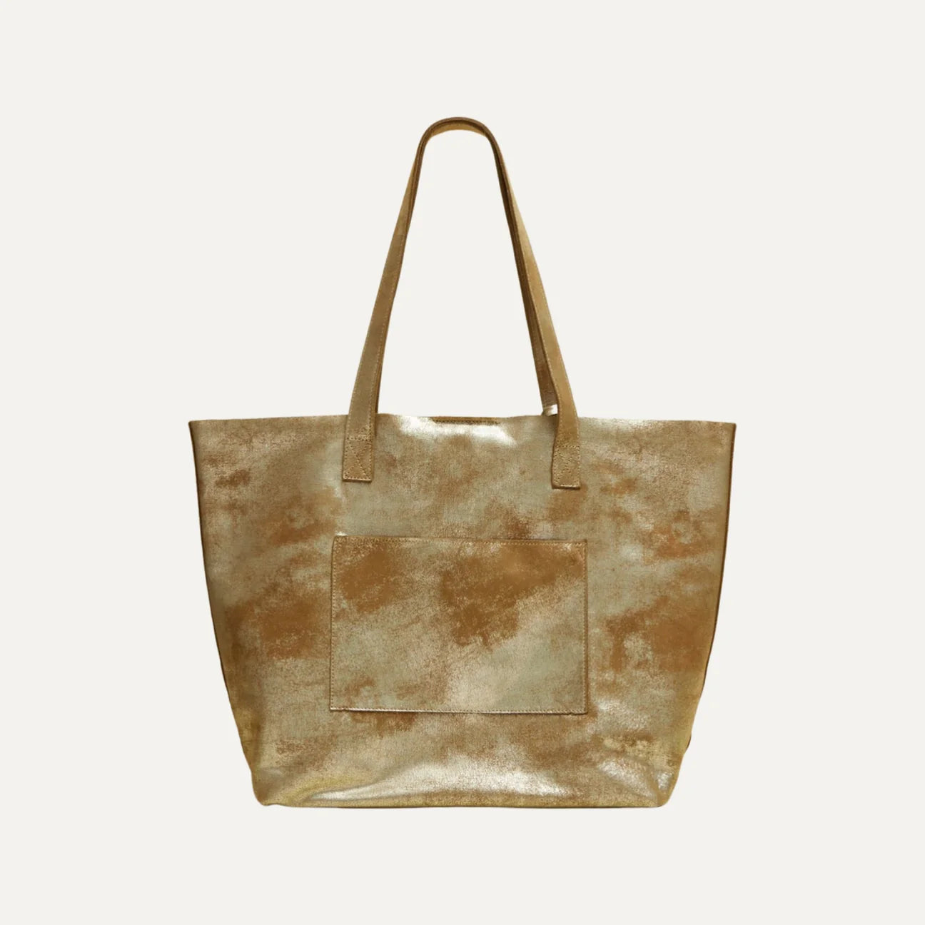 Light Brown Metallic Tote