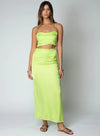 Lime Silky Le Bra Top
