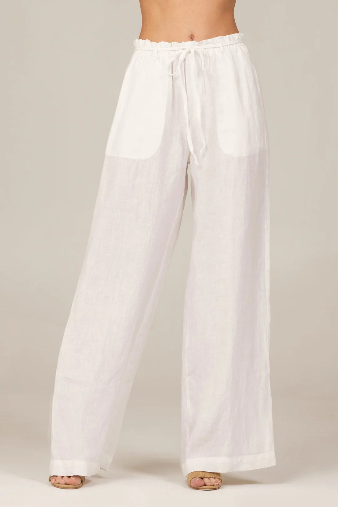 Drawcord Wide Leg Pant