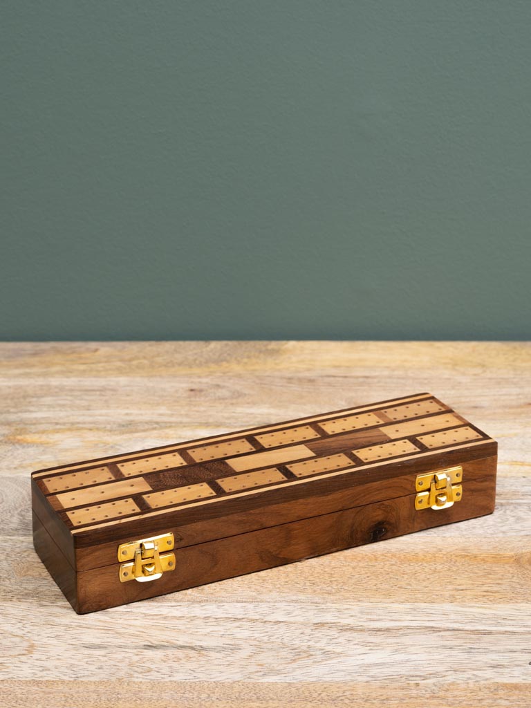 Wooden Cribbage Game Box