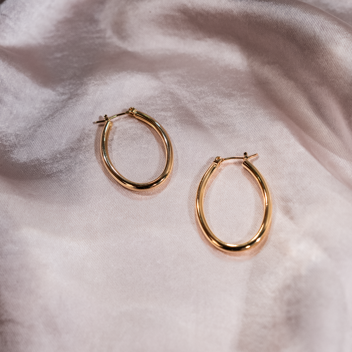 Oval Illusion Hoops