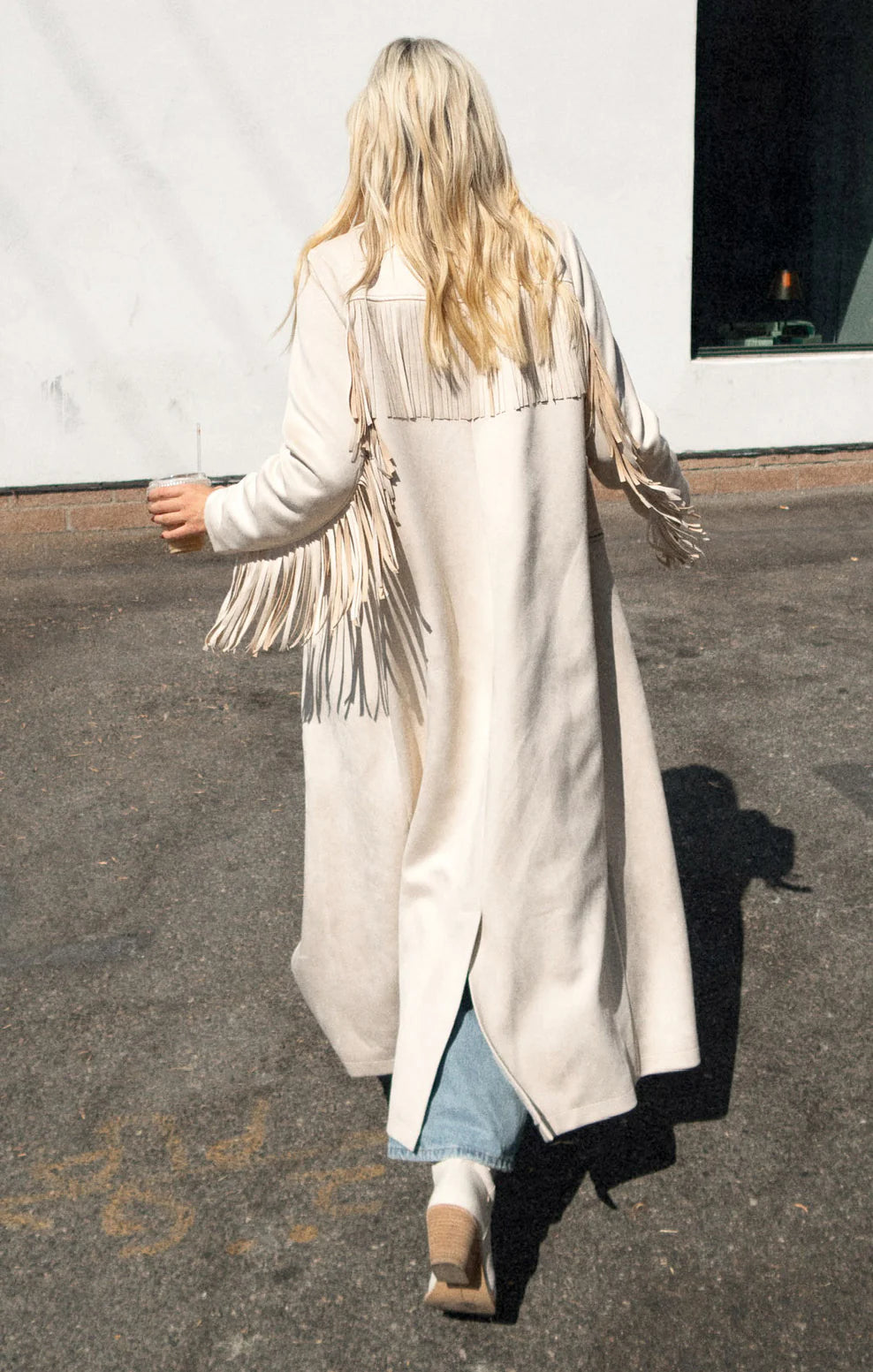 Cream Sierra Fringe Jacket