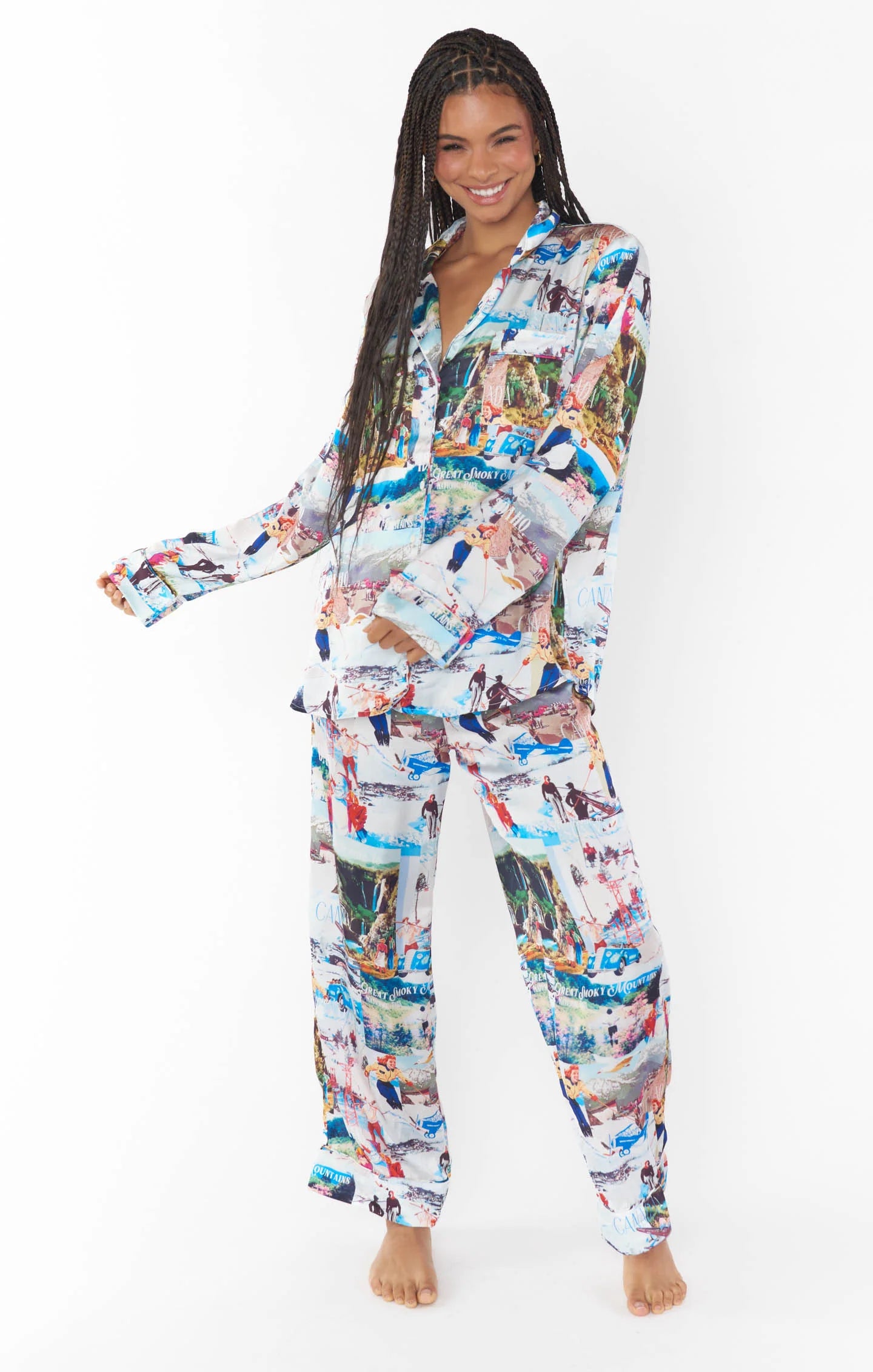 Ski Postcard PJ Set