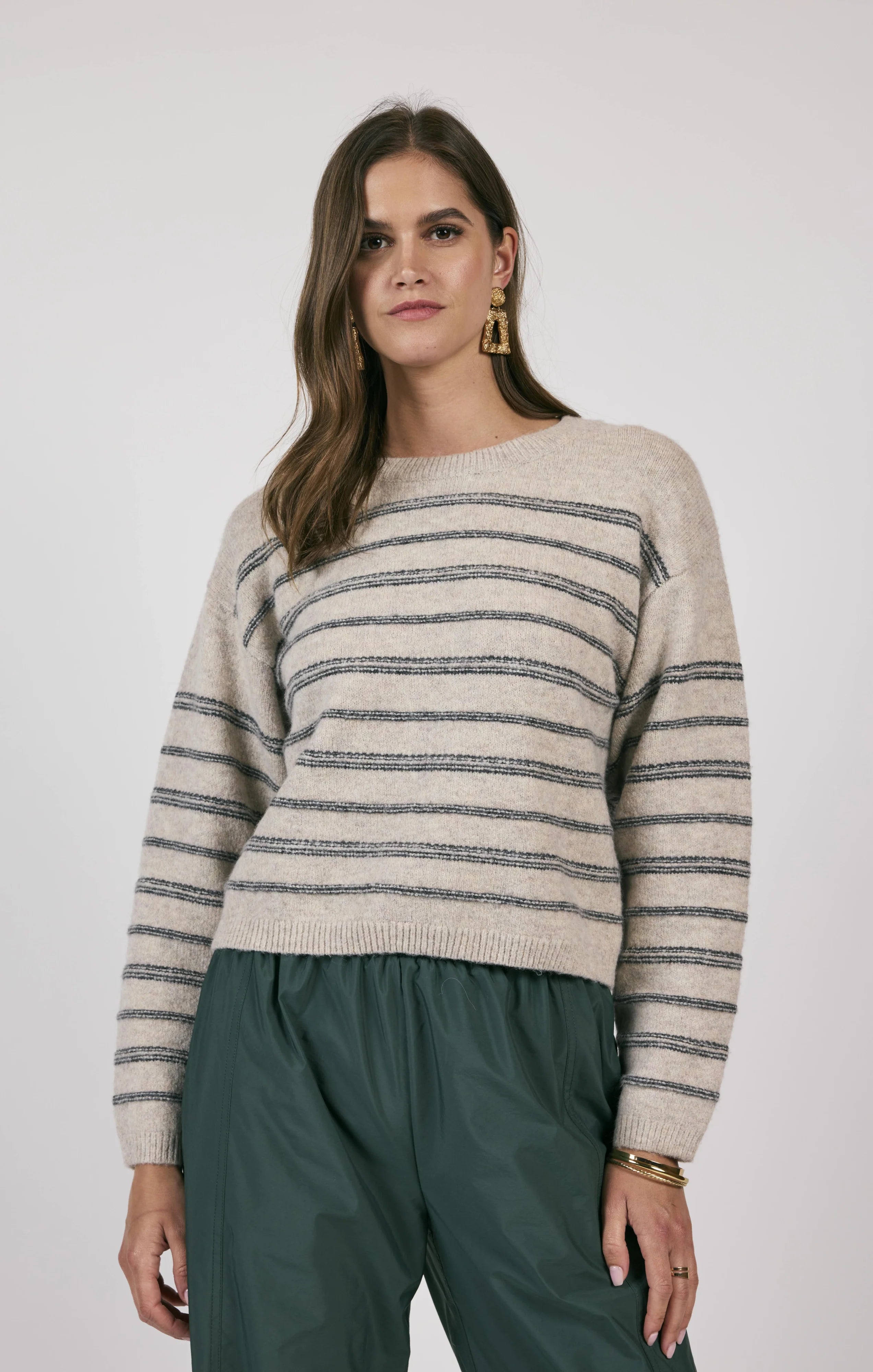 Open Windows Striped Pullover