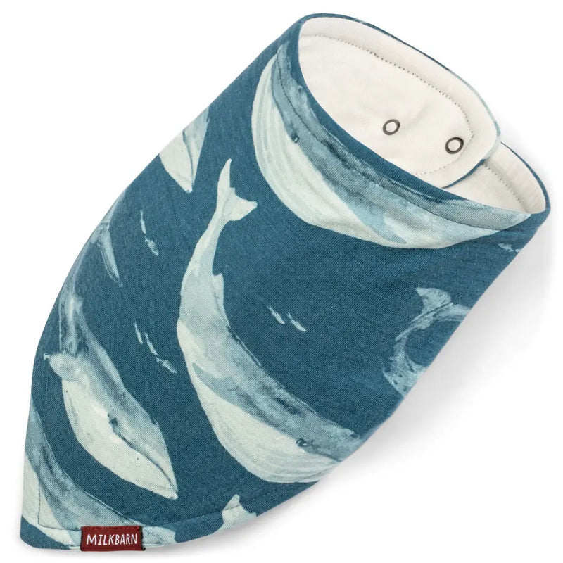 Blue Whale Kerchief Bib