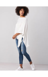Cashmere Poncho Cream
