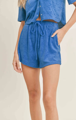 Blue Terry Shorts