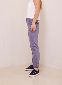 Navy Sutton Rolled Patch Pant
