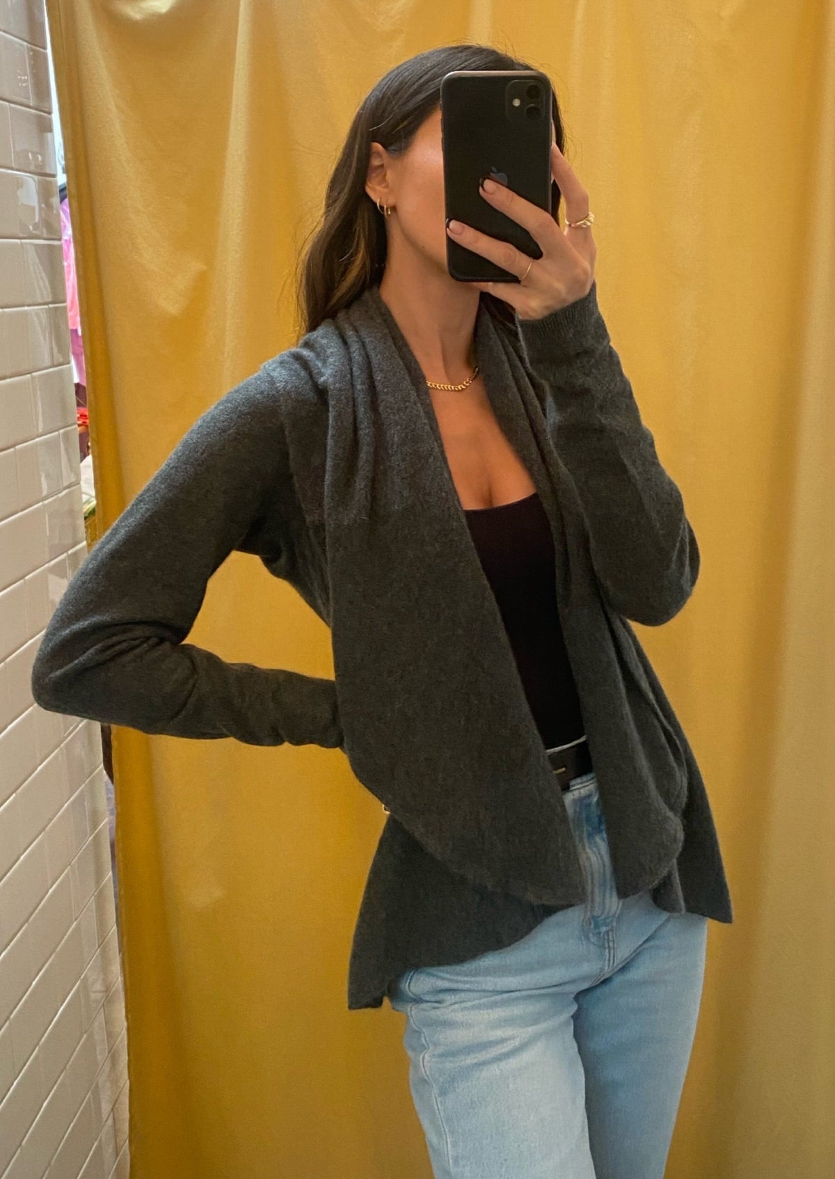 Night Green Circle Cardigan
