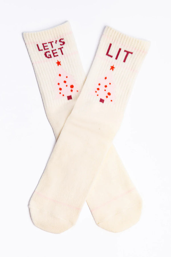 Let's Get Lit Fun Socks