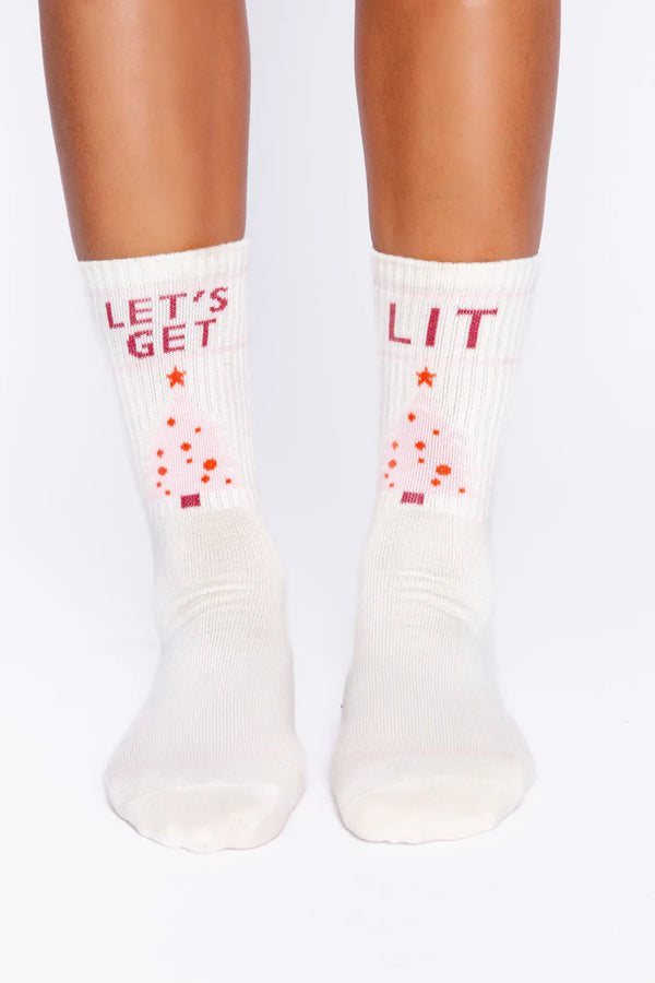 Let's Get Lit Fun Socks