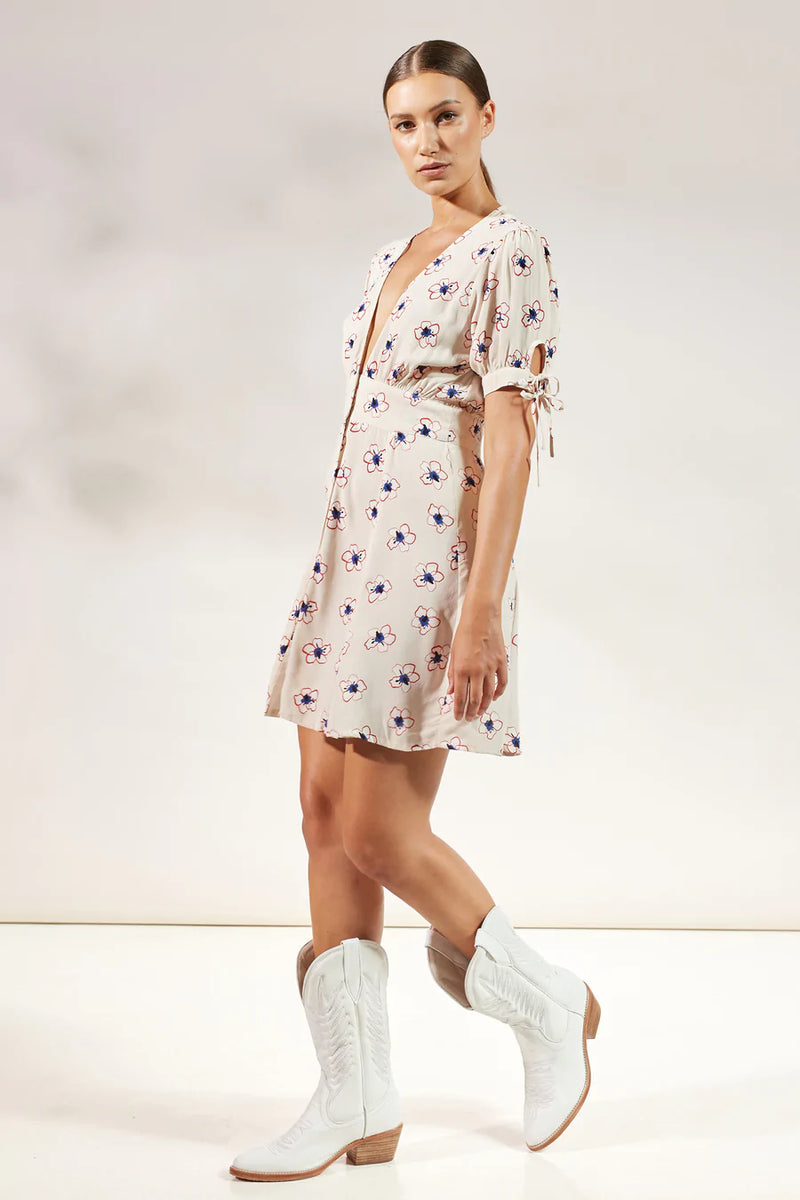 Mari Mini Dress Flowers