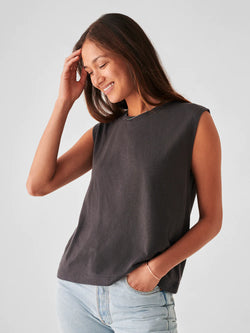 Washed Black Muscle Tee