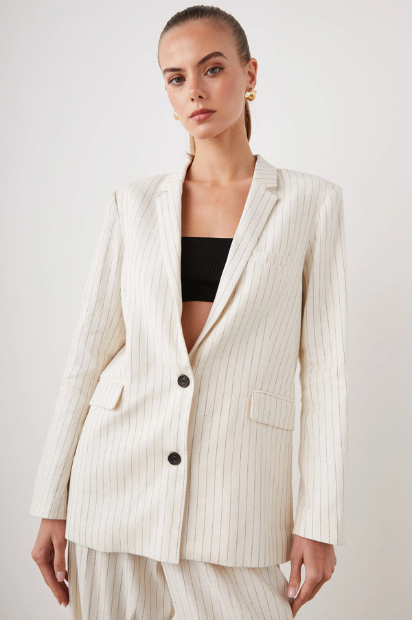 Ivory Pinstripe Stanton Blazer
