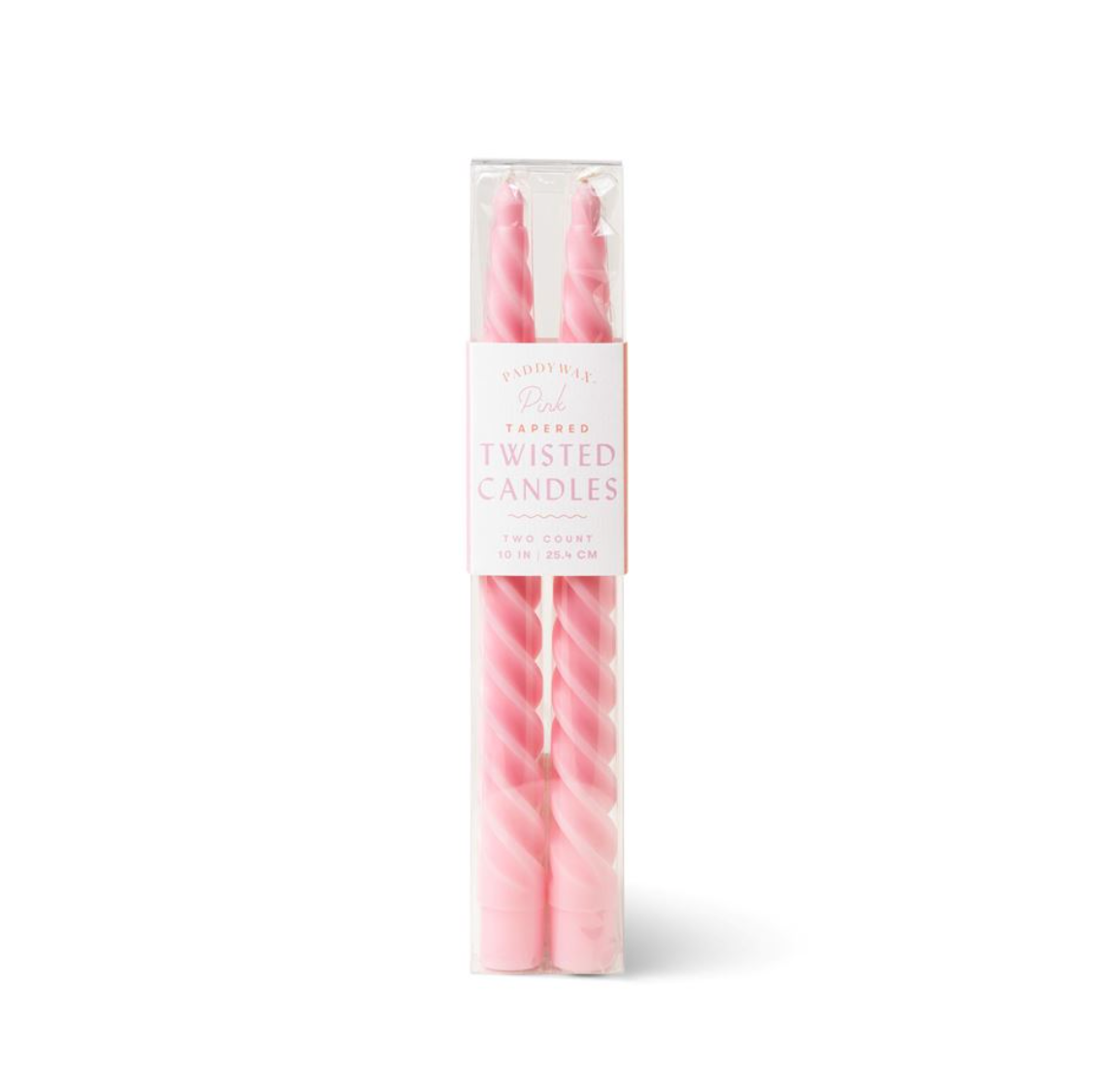 Twisted Taper Pink Candles