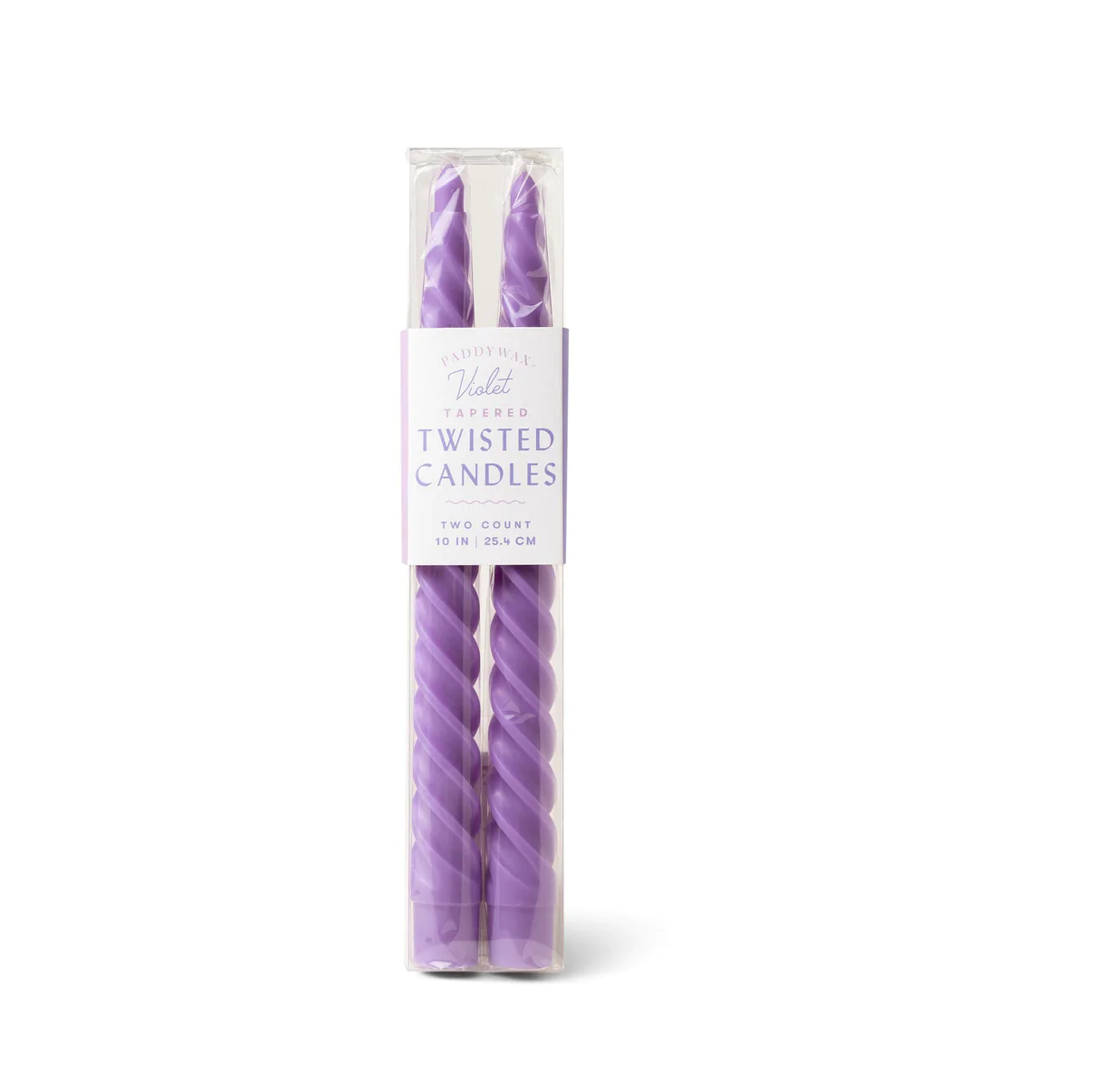 Twisted Taper Violet Candles