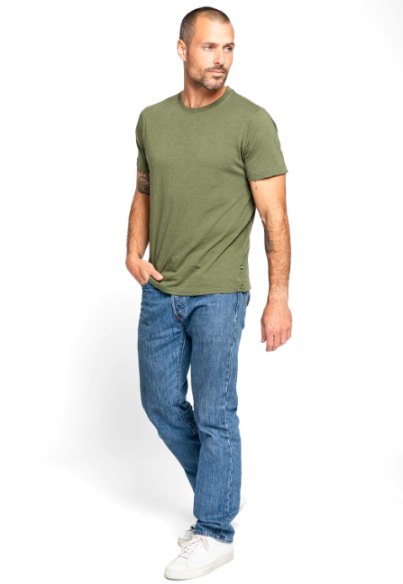 Essential Slub Crew Olive