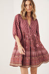 Utopia Tunic Mini Dress Berry