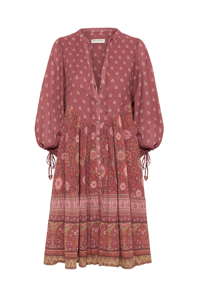 Utopia Tunic Mini Dress Berry