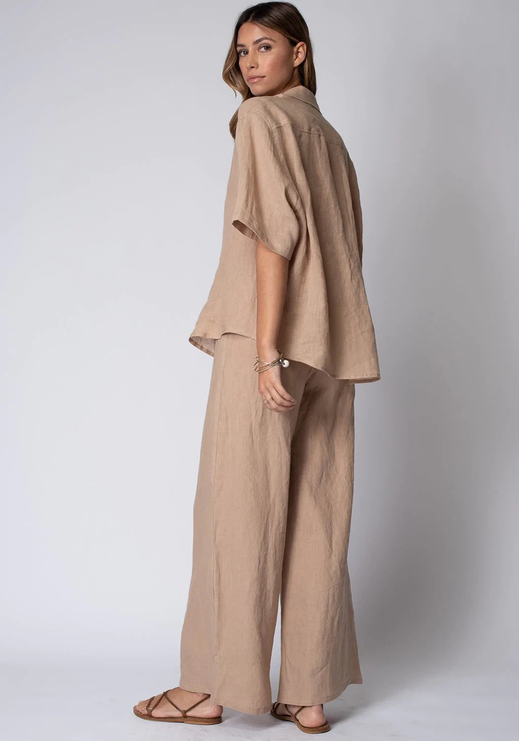 Linen Venice Wide Leg Pant