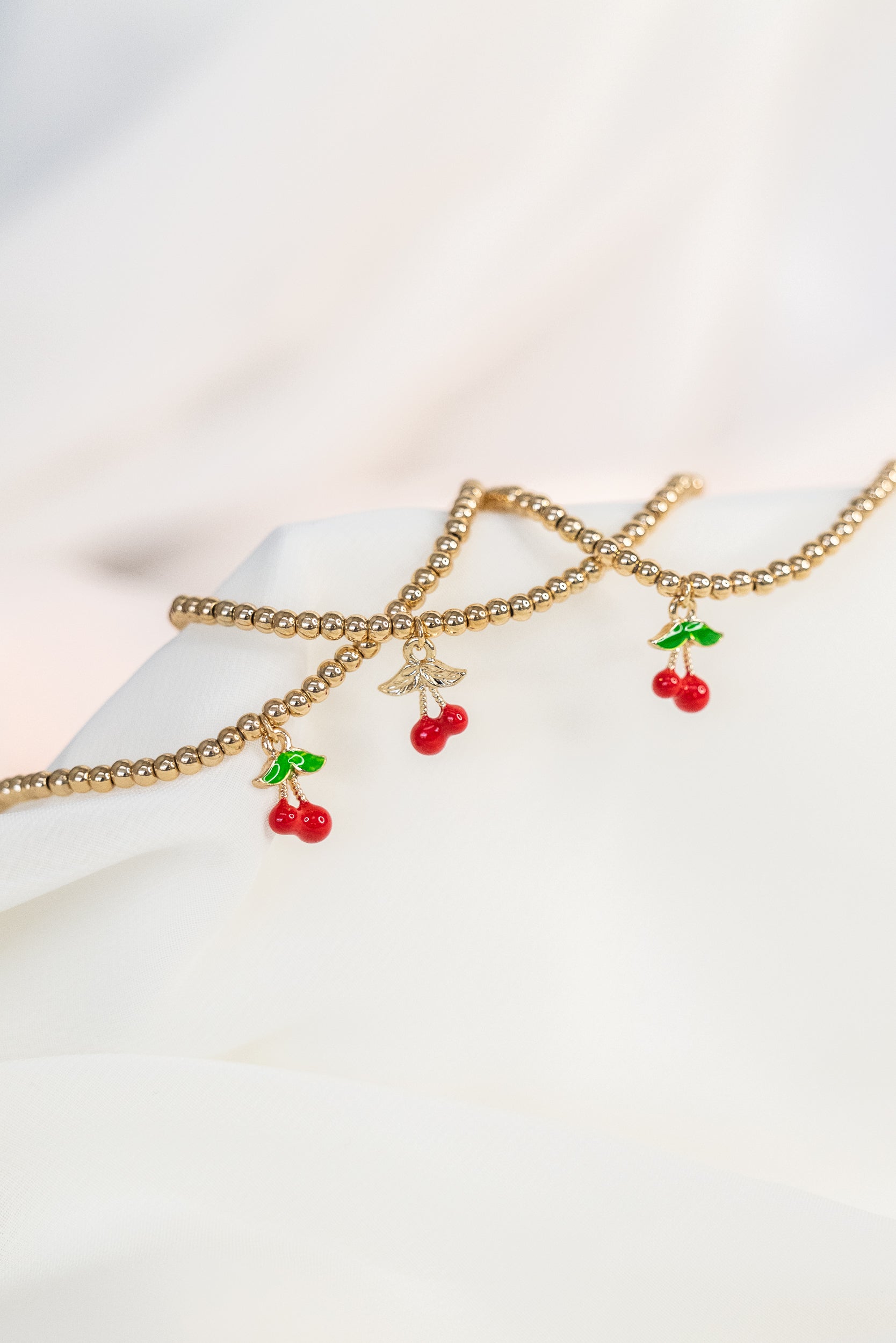 Gold Cherry Bracelet