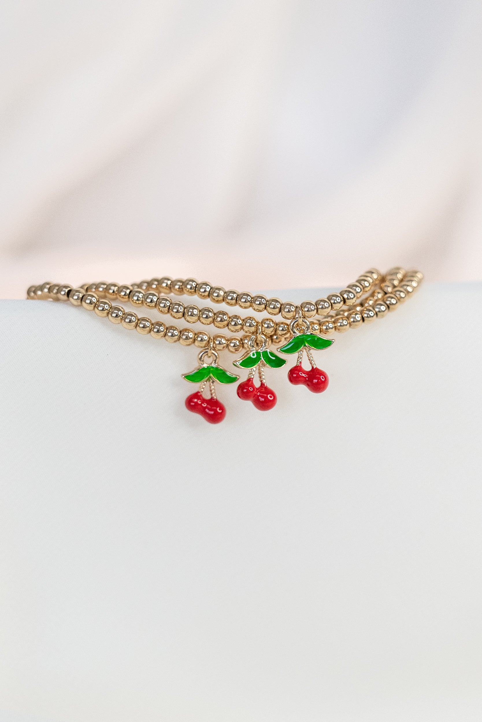 Gold Cherry Bracelet
