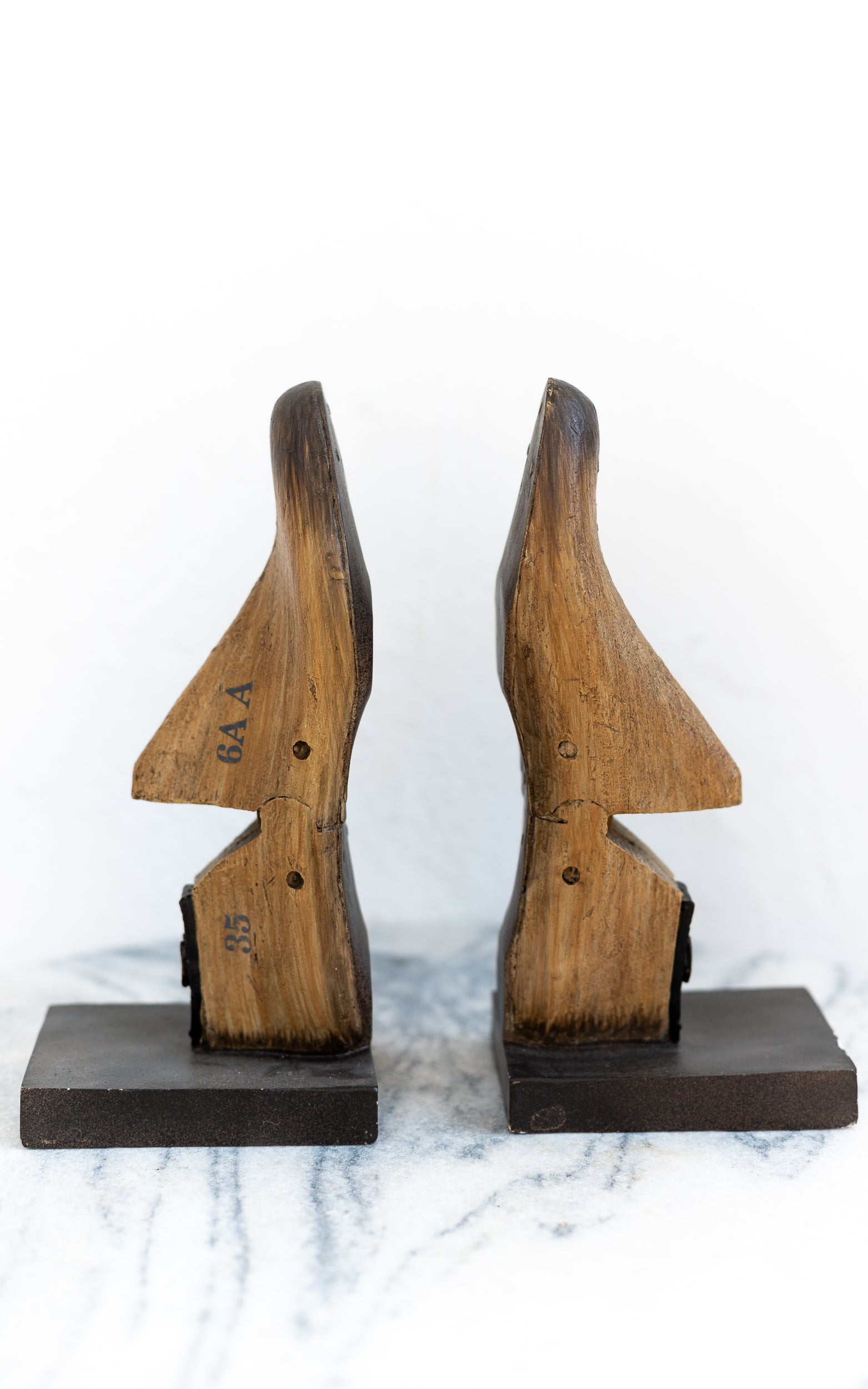 Shoe Bookends - Whiskey & Leather