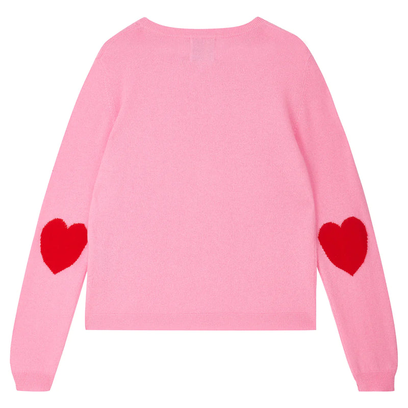 Pink Heart Patch Crew