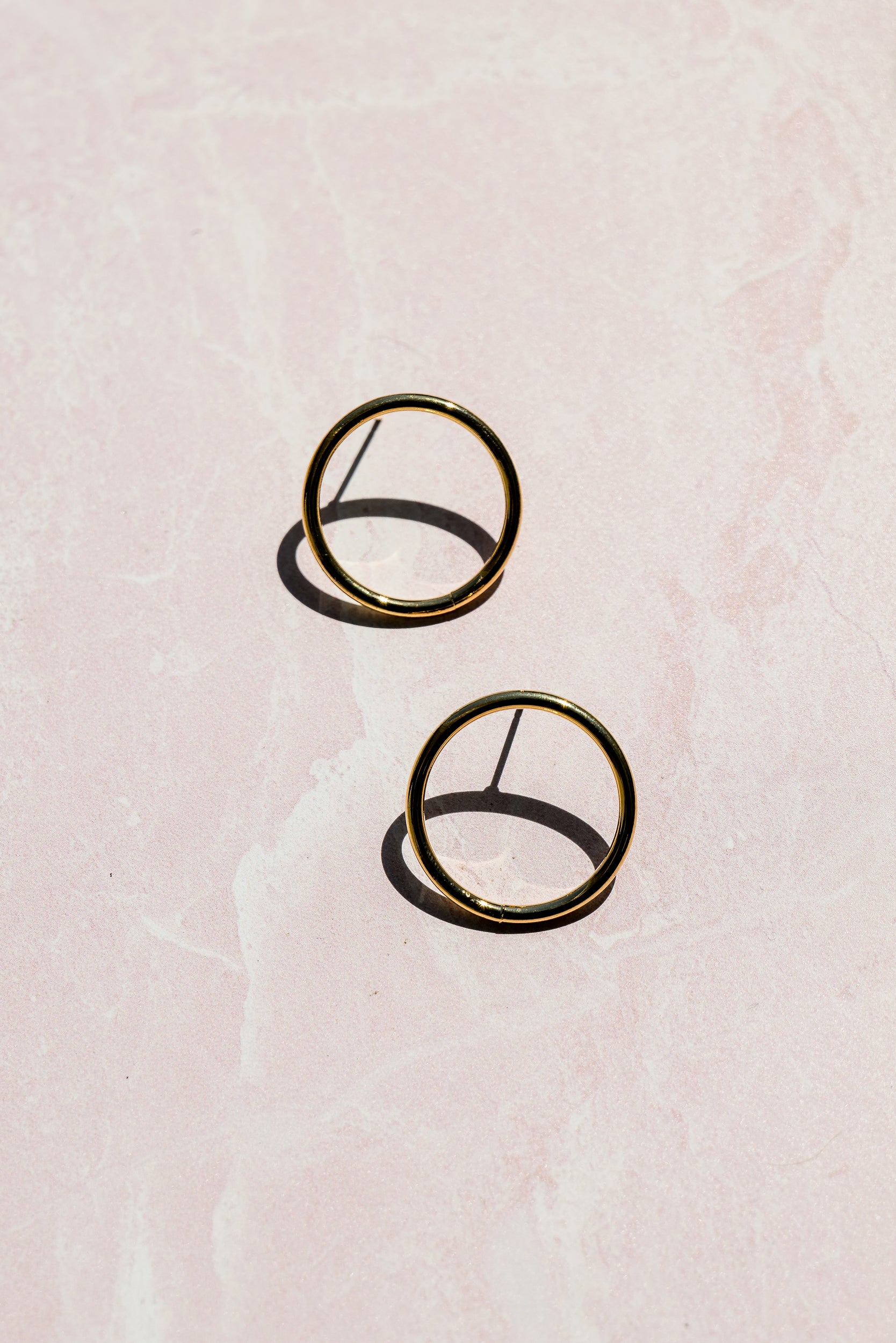 Circle Earrings in Gold