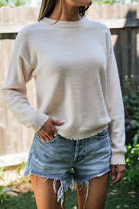 Boa Frayed Angel Beige