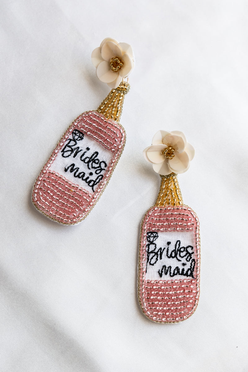 Bridesmaid Champagne Earrings