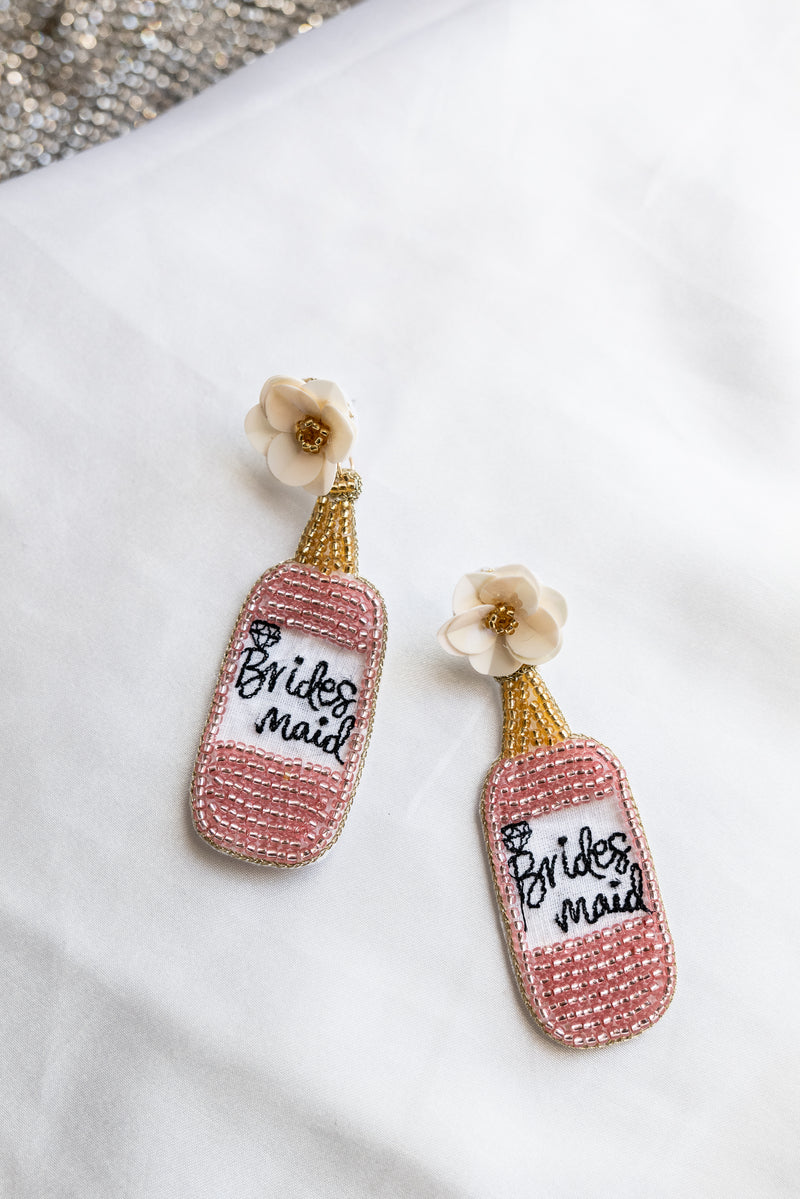 Bridesmaid Champagne Earrings