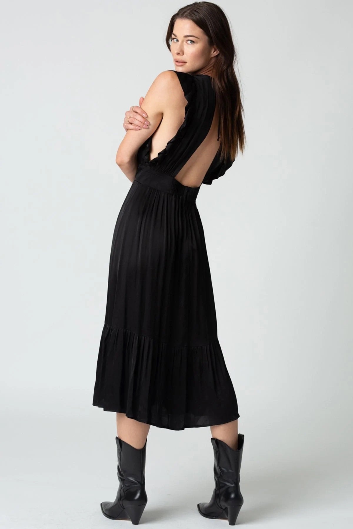 Black Jessie Midi Dress