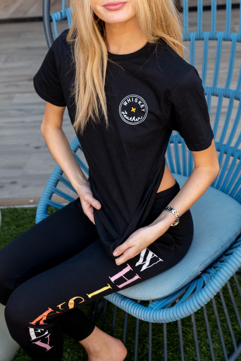 Black Whiskey Logo Tee
