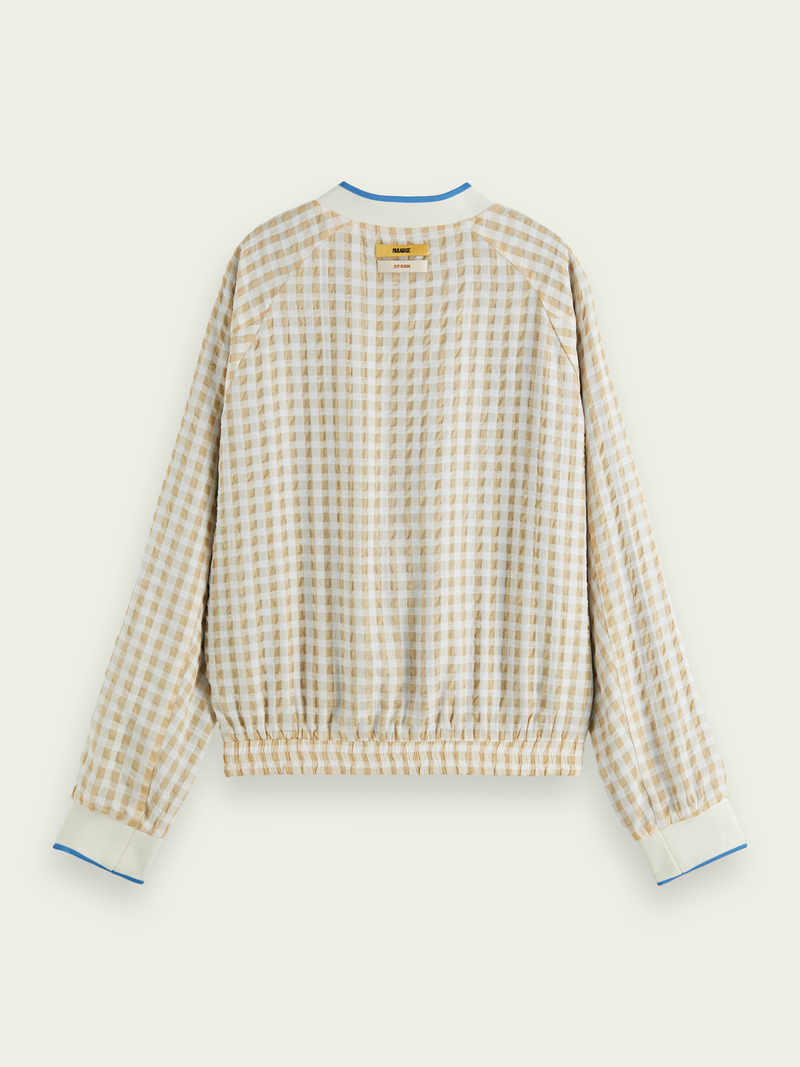 Reversible Seersucker Bomber